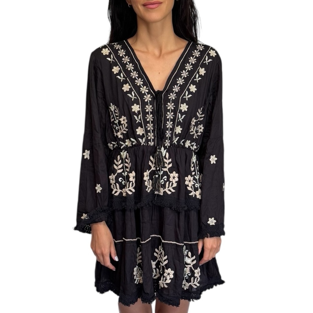 PAPA PIA Luxury Resort Wear Embroidered Dress